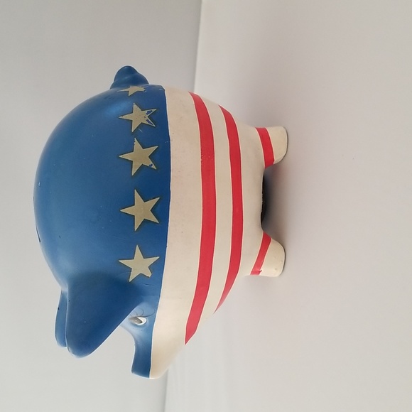 Vintage American Flag Piggy Bank - Picture 3 of 7